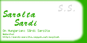 sarolta sardi business card