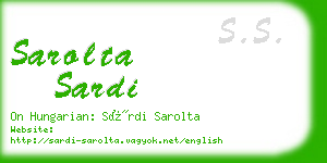 sarolta sardi business card